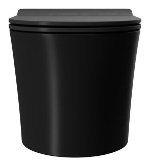 Подвесной унитаз Point Вега PN41711BM безободковый чёрный матовый